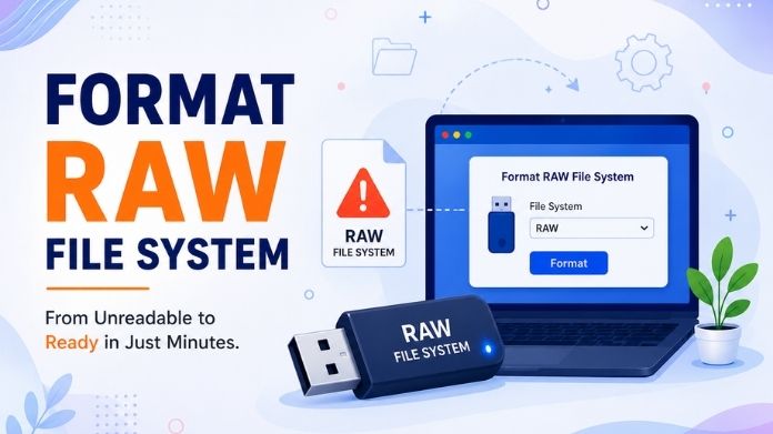 format raw file system format raw file system